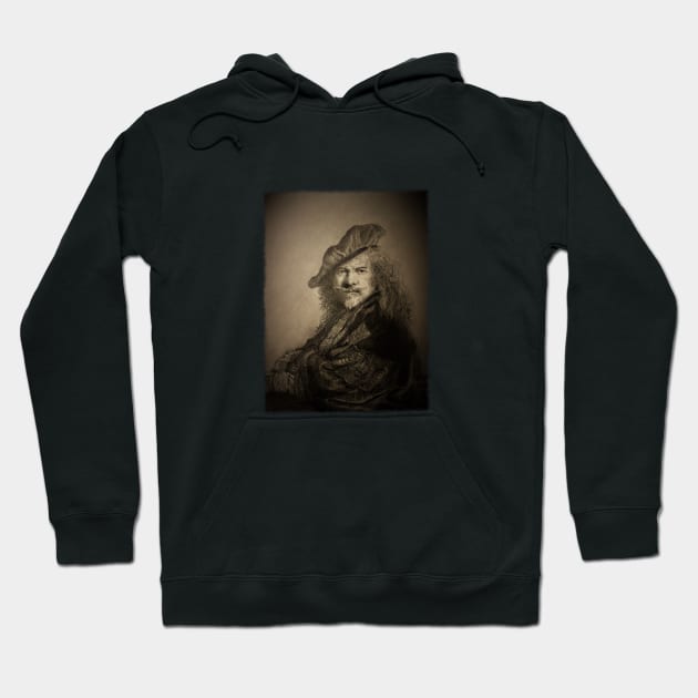 Rembrandt pencil drawing Hoodie by pencilartist